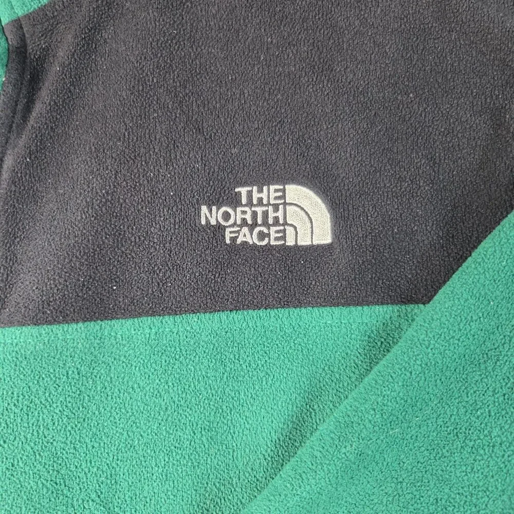The North Face Snap T Fleece Pullover Mens XL Green Black Jacket